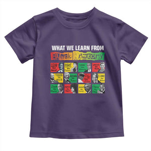 What We Learn From Black History Toddler T Shirt TS09 Purple Print Your Wear