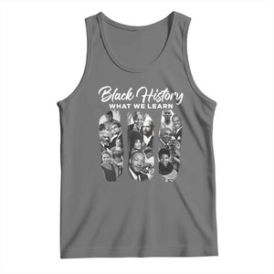 What We Learn From Black History Tank Top Martin Malcolm Harriet Angela Rosa Frederick TS09 Black Heather Print Your Wear