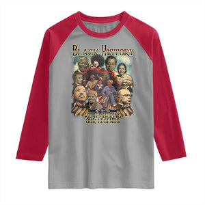 Black History Raglan Shirt Remembering Our Legends Martin Malcolm Harriet Rosa Frederick TS09 Sport Gray Red Print Your Wear