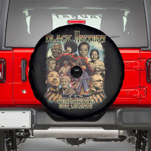 Black History Spare Tire Cover Remembering Our Legends Martin Malcolm Harriet Rosa Frederick TS09 Black Print Your Wear