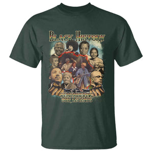 Black History T Shirt Remembering Our Legends Martin Malcolm Harriet Rosa Frederick TS09 Dark Forest Green Print Your Wear