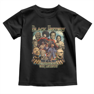 Black History Toddler T Shirt Remembering Our Legends Martin Malcolm Harriet Rosa Frederick TS09 Black Print Your Wear