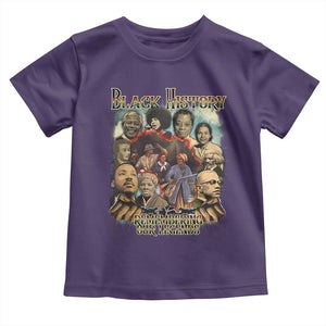 Black History Toddler T Shirt Remembering Our Legends Martin Malcolm Harriet Rosa Frederick TS09 Purple Print Your Wear