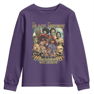 Black History Youth Sweatshirt Remembering Our Legends Martin Malcolm Harriet Rosa Frederick TS09 Purple Print Your Wear