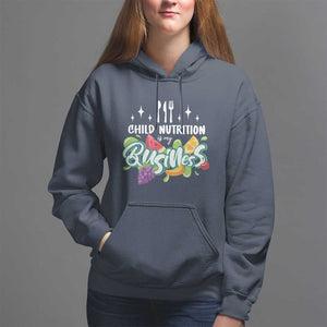 Lunch Lady Hoodie Child Nutrition Is My Business TS09 Navy Print Your Wear