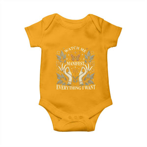 Watch Me Manifest Baby Onesie Manifesting Manifestation Everything I Want TS09 Gold Print Your Wear