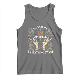 Watch Me Manifest Tank Top Manifesting Manifestation Everything I Want TS09 Black Heather Print Your Wear