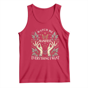 Watch Me Manifest Tank Top Manifesting Manifestation Everything I Want TS09 Red Print Your Wear