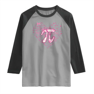 Coquette Pi Day Raglan Shirt Cute Girl Math TS09 Sport Gray Black Print Your Wear