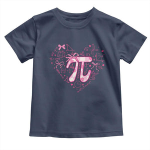 Coquette Pi Day Toddler T Shirt Cute Girl Math TS09 Navy Print Your Wear