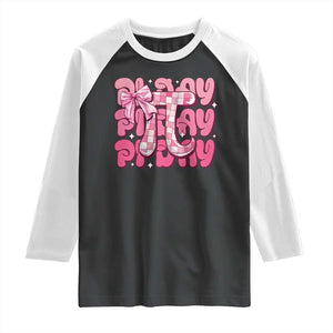 Coquette Pi Day Raglan Shirt Math Lover Cute Girl Mathematician TS09 Black White Print Your Wear