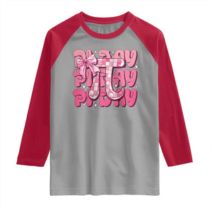 Coquette Pi Day Raglan Shirt Math Lover Cute Girl Mathematician TS09 Sport Gray Red Print Your Wear