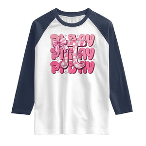 Coquette Pi Day Raglan Shirt Math Lover Cute Girl Mathematician TS09 White Navy Print Your Wear