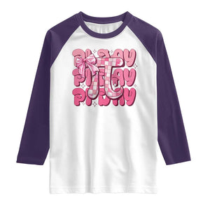 Coquette Pi Day Raglan Shirt Math Lover Cute Girl Mathematician TS09 White Purple Print Your Wear
