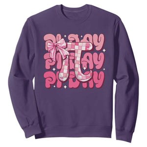 Coquette Pi Day Sweatshirt Math Lover Cute Girl Mathematician TS09 Purple Print Your Wear