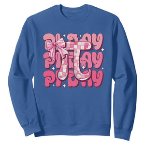 Coquette Pi Day Sweatshirt Math Lover Cute Girl Mathematician TS09 Royal Blue Print Your Wear