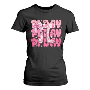 Coquette Pi Day T Shirt For Women Math Lover Cute Girl Mathematician TS09 Black Print Your Wear