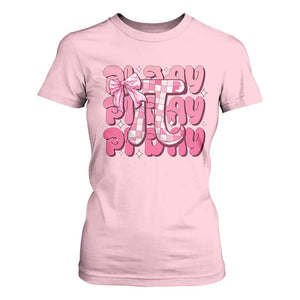 Coquette Pi Day T Shirt For Women Math Lover Cute Girl Mathematician TS09 Light Pink Print Your Wear