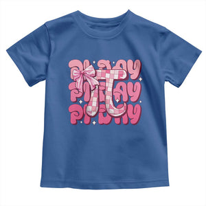 Coquette Pi Day Toddler T Shirt Math Lover Cute Girl Mathematician TS09 Royal Blue Print Your Wear