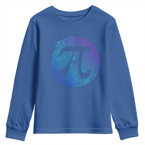 Math Lover Pi Day Youth Sweatshirt TS09 Royal Blue Print Your Wear