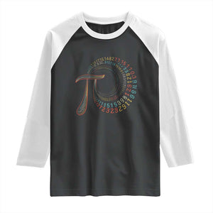Pi Day Raglan Shirt 3,14 Pi Number Symbol Math Science TS09 Black White Print Your Wear