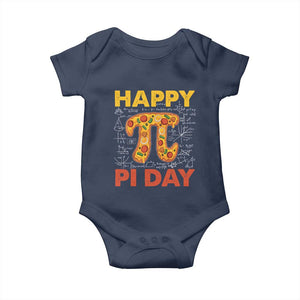 Happy Pi Day Baby Onesie Funny Pi Pizza TS09 Navy Print Your Wear