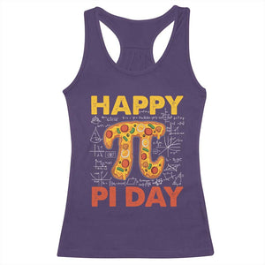 Happy Pi Day Racerback Tank Top Funny Pi Pizza TS09 Purple Print Your Wear