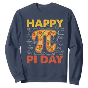 Happy Pi Day Sweatshirt Funny Pi Pizza TS09 Navy Print Your Wear