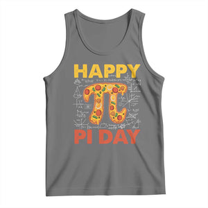 Happy Pi Day Tank Top Funny Pi Pizza TS09 Black Heather Print Your Wear