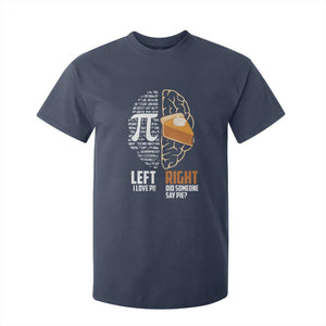 Funny Pi Day T Shirt For Kid Left Vs Right Brain 3,14 Pie Math Lover TS09 Navy Print Your Wear