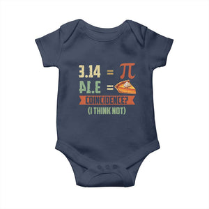 Funny Pi Day Baby Onesie Pi 3 14 Pie Coincidence Math Lover TS09 Navy Print Your Wear
