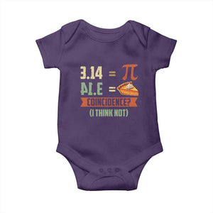 Funny Pi Day Baby Onesie Pi 3 14 Pie Coincidence Math Lover TS09 Purple Print Your Wear