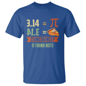 Funny Pi Day T Shirt Pi 3 14 Pie Coincidence Math Lover TS09 Royal Blue Print Your Wear