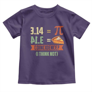 Funny Pi Day Toddler T Shirt Pi 3 14 Pie Coincidence Math Lover TS09 Purple Print Your Wear