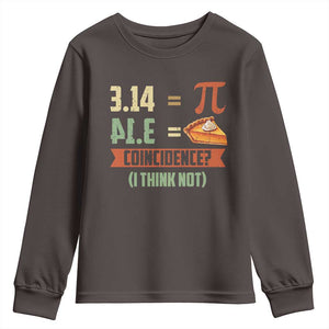Funny Pi Day Youth Sweatshirt Pi 3 14 Pie Coincidence Math Lover TS09 Dark Chocolate Print Your Wear