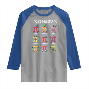Funny Pi Day Raglan Shirt Pi Menu Fruits Pie Math Lover TS09 Sport Gray Royal Print Your Wear