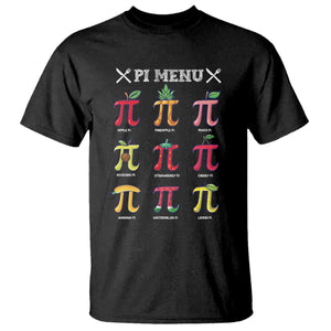 Funny Pi Day T Shirt Pi Menu Fruits Pie Math Lover TS09 Black Print Your Wear
