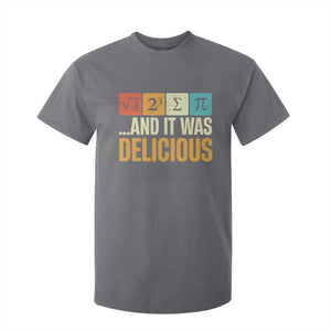 Funny Pi Day T Shirt For Kid I Ate Some Pie and It Was Delicious TS09 Charcoal Print Your Wear
