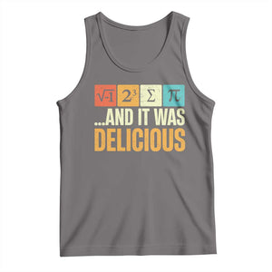 Funny Pi Day Tank Top I Ate Some Pie and It Was Delicious TS09 Deep Heather Print Your Wear