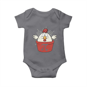 Funny Pi Day Baby Onesie Chicken Pot Pi Math Lover TS09 Charcoal Print Your Wear