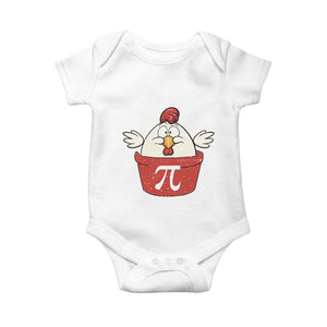 Funny Pi Day Baby Onesie Chicken Pot Pi Math Lover TS09 White Print Your Wear