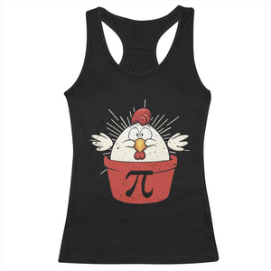 Funny Pi Day Racerback Tank Top Chicken Pot Pi Math Lover TS09 Black Print Your Wear