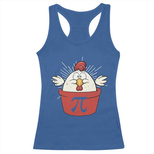 Funny Pi Day Racerback Tank Top Chicken Pot Pi Math Lover TS09 Royal Blue Print Your Wear