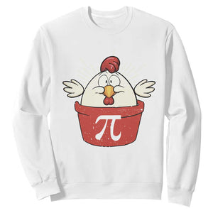 Funny Pi Day Sweatshirt Chicken Pot Pi Math Lover TS09 White Print Your Wear