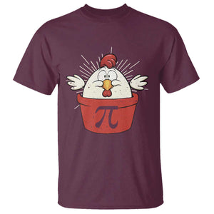 Funny Pi Day T Shirt Chicken Pot Pi Math Lover TS09 Maroon Print Your Wear