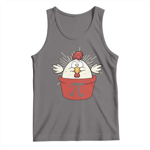 Funny Pi Day Tank Top Chicken Pot Pi Math Lover TS09 Deep Heather Print Your Wear