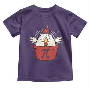 Funny Pi Day Toddler T Shirt Chicken Pot Pi Math Lover TS09 Purple Print Your Wear