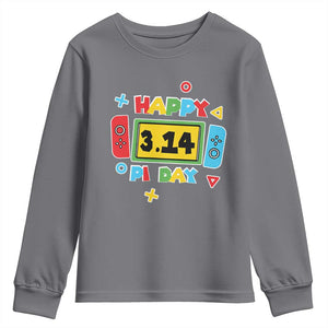 Funny Pi Day Youth Sweatshirt Video Game Gamer Math Kids Boys Men TS09 Charcoal Print Your Wear