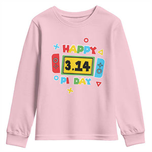 Funny Pi Day Youth Sweatshirt Video Game Gamer Math Kids Boys Men TS09 Light Pink Print Your Wear