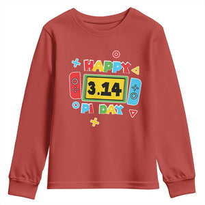 Funny Pi Day Youth Sweatshirt Video Game Gamer Math Kids Boys Men TS09 Red Print Your Wear